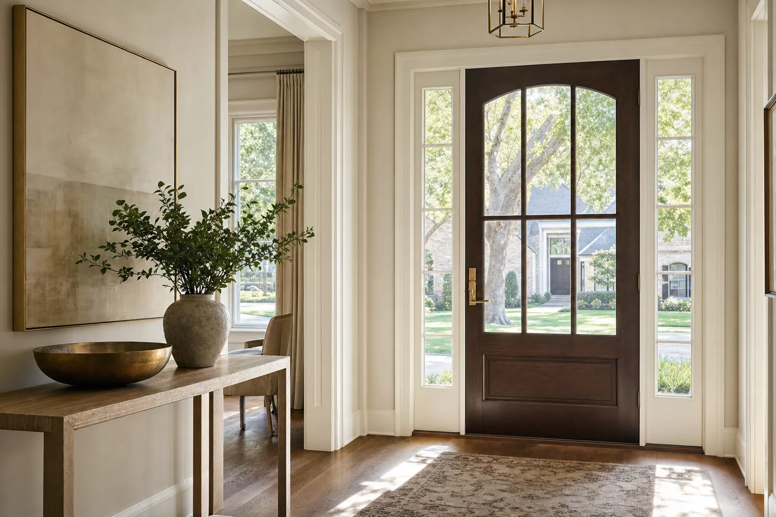 Welcoming furnished home entryway