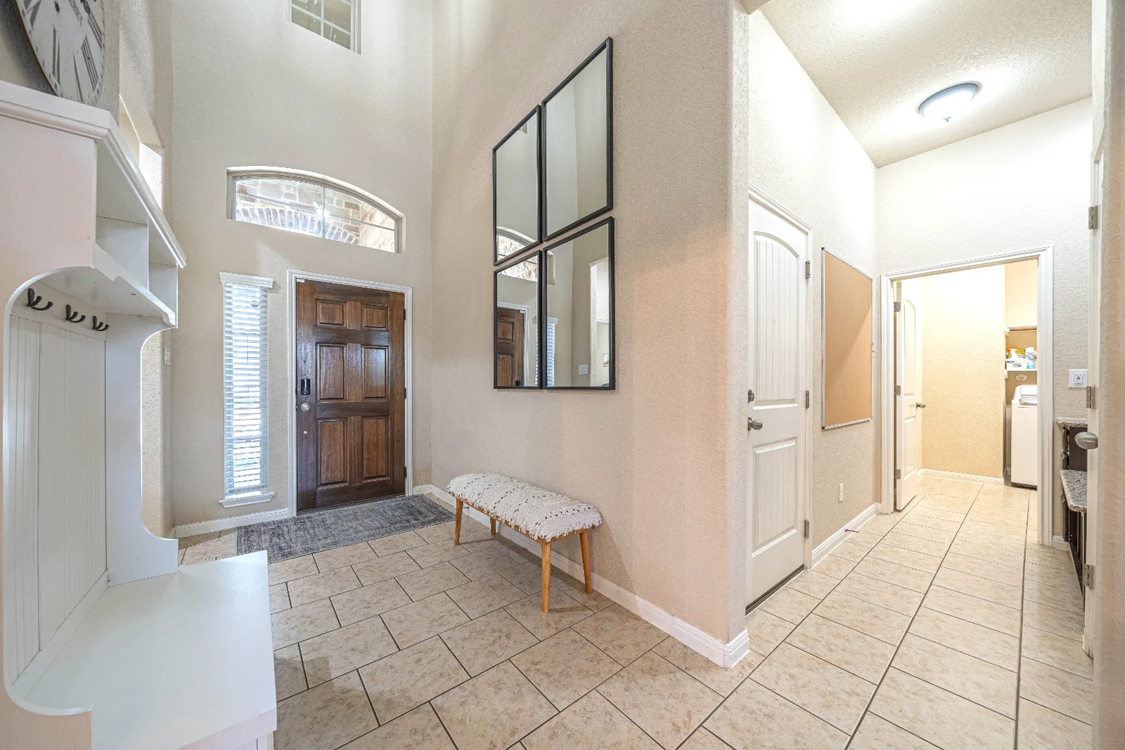Two-story entryway at the Upton Park furnished home